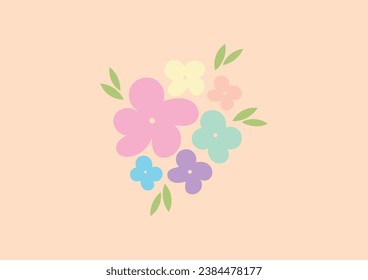 abstract background with colorful flower