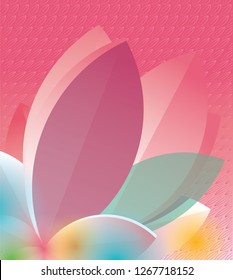 abstract background with colorful flower and blots