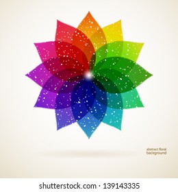 abstract background with colorful flower. vector illustration