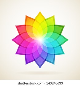 fondo abstracto con flor colorida. ilustración vectorial
