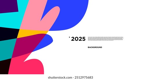 Abstract background  colorful fluid 2025 New year