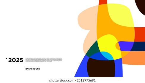 Abstract background  colorful fluid 2025 New year