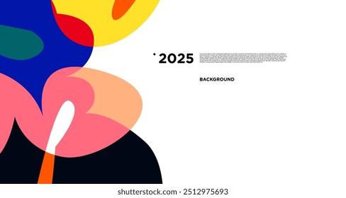 Abstract background  colorful fluid 2025 New year
