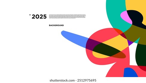 Abstract background  colorful fluid 2025 New year
