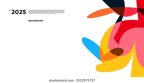 Abstract background  colorful fluid 2025 New year