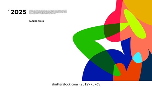 Abstract background  colorful fluid 2025 New year