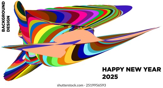 Fondo Abstractas Fluido colorido 2025 Feliz año Nuevo