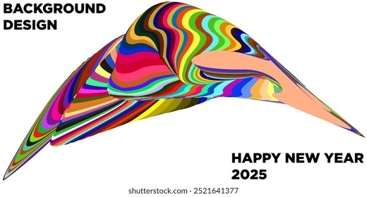 Abstract Background Colorful fluid 2025 Happy New Year