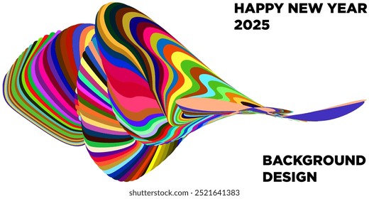 Fondo Abstractas Fluido colorido 2025 Feliz año Nuevo