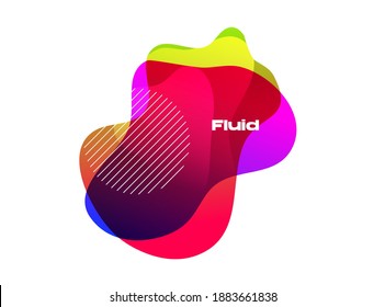 Abstract background with colorful fluid design element for poster, flyer, calendar, brochure, social media