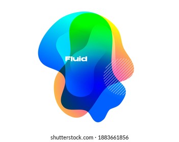 Fondo abstracto con elemento de diseño fluido colorido para afiche, volante, calendario, folleto, medios sociales