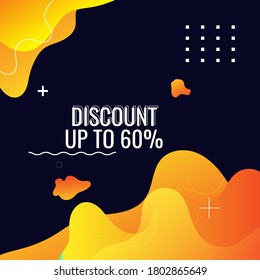 Abstract background with colorful fluid and liquid shape for banner, poster, post, calendar or flyer