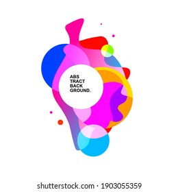 Abstract background with colorful fluid and liquid design element for your poster, flyer, social media element, streamer, header or calendar.