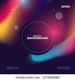 Abstract background with colorful fluid shape.