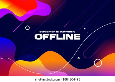 Abstract background with colorful fluid shape design element for streamer, gamers, poster, calendar, flyer and landing page