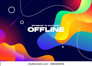 Abstract background with colorful fluid shape design element for streamer, gamers, poster, calendar, flyer and landing page