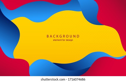 Abstract background colorful with fluid shapes modern concept. Dynamical colored composition forms and waves. Template for design website landing page, social media, banner, leaflet, cover, poster