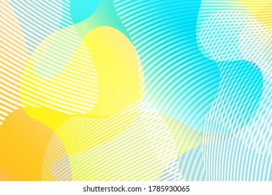 Abstract background with colorful fluid shapes, gradient waves, geometric lines, dynamical forms. Design for poster, banner, card. Abstract liquid illustration. 3D paper images with a subtle blend.