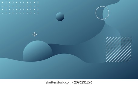 Abstract background with colorful and fluid wave. Simple shapes with trendy gradients. Eps10 vector