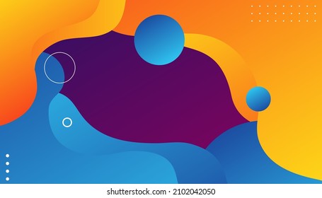 Abstract background with colorful and fluid wave. Fluid shapes composition with trendy gradients. Eps10 vector 