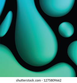 Abstract background with colorful fluid waves Vector illustration 3d geometric template with bright gradients for business design webpage 3D liquid flow