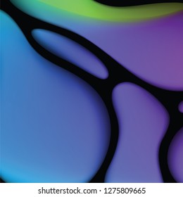 Abstract background with colorful fluid waves Vector illustration 3d geometric template with bright gradients for business design webpage 3D liquid flow