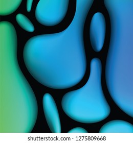 Abstract background with colorful fluid waves Vector illustration 3d geometric template with bright gradients for business design webpage 3D liquid flow