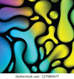 Abstract background with colorful fluid waves Vector illustration 3d geometric template with bright gradients for business design webpage 3D liquid flow