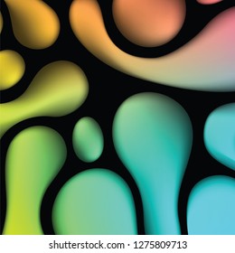 Abstract background with colorful fluid waves Vector illustration 3d geometric template with bright gradients for business design webpage 3D liquid flow