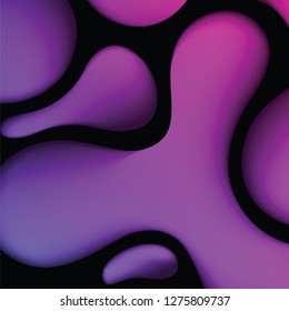 Abstract background with colorful fluid waves Vector illustration 3d geometric template with bright gradients for business design webpage 3D liquid flow