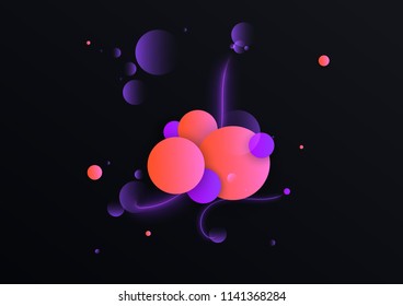 Abstract background. Colorful geometric background design. The composition of the liquid form with bright colors.