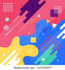 Abstract background with colorful geometric design. You can use for design print, brochure, poster, banner, website. Vector illustration