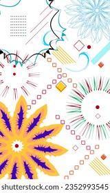Abstract background with colorful geometric elements. Vector illustration for your design.