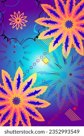 Abstract background with colorful geometric elements. Vector illustration for your design.