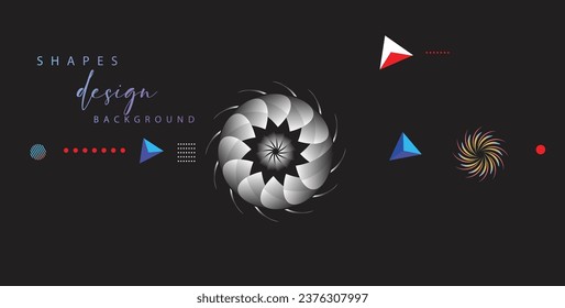 abstract background with colorful geometric elements, Vector shapes 
