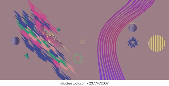 abstract background with colorful geometric elements, Vector shapes