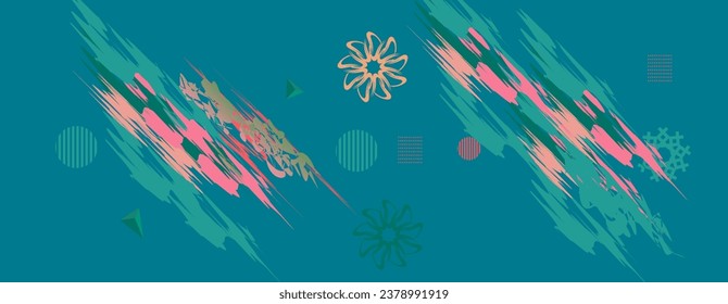 Abstract background with colorful geometric elements, Vector shapes