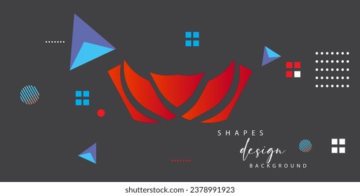 Abstract background with colorful geometric elements, Vector shapes