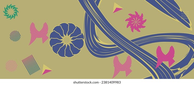 Abstract background with colorful geometric elements, Vector shapes