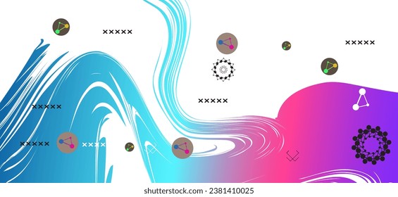 Abstract background with colorful geometric elements, Vector shapes