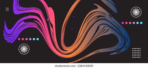 Fondo abstracto con elementos geométricos coloridos, formas vectoriales