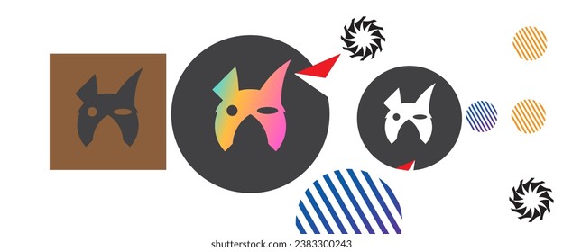 Abstract background with colorful geometric elements, Vector shapes