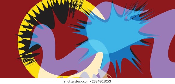Fondo abstracto con elementos y formas geométricas coloridas,