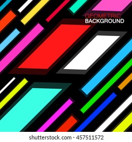 Abstract background with colorful geometric elements. Vector backdrop
