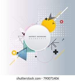 Abstract background with colorful geometric elements. Technology design.