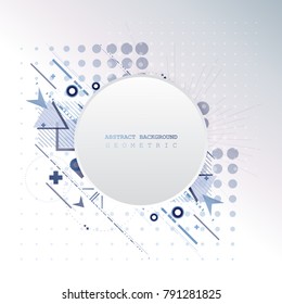 Abstract background with colorful geometric elements. Technology design.
