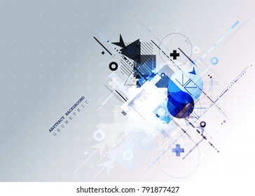 Abstract background with colorful geometric elements. Technology design.