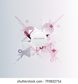 Abstract background with colorful geometric elements. Technology design.