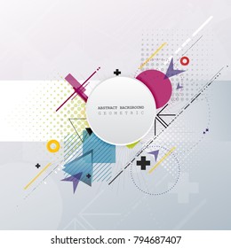 Abstract background with colorful geometric elements. Technology design. EPS 10.