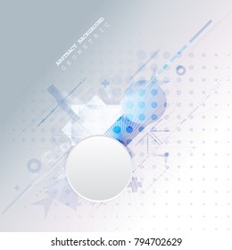 Abstract background with colorful geometric elements. Technology design.